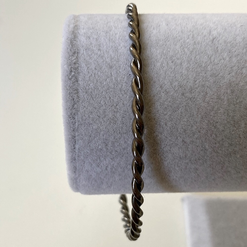 925 Silver handmade rope twisted bangle